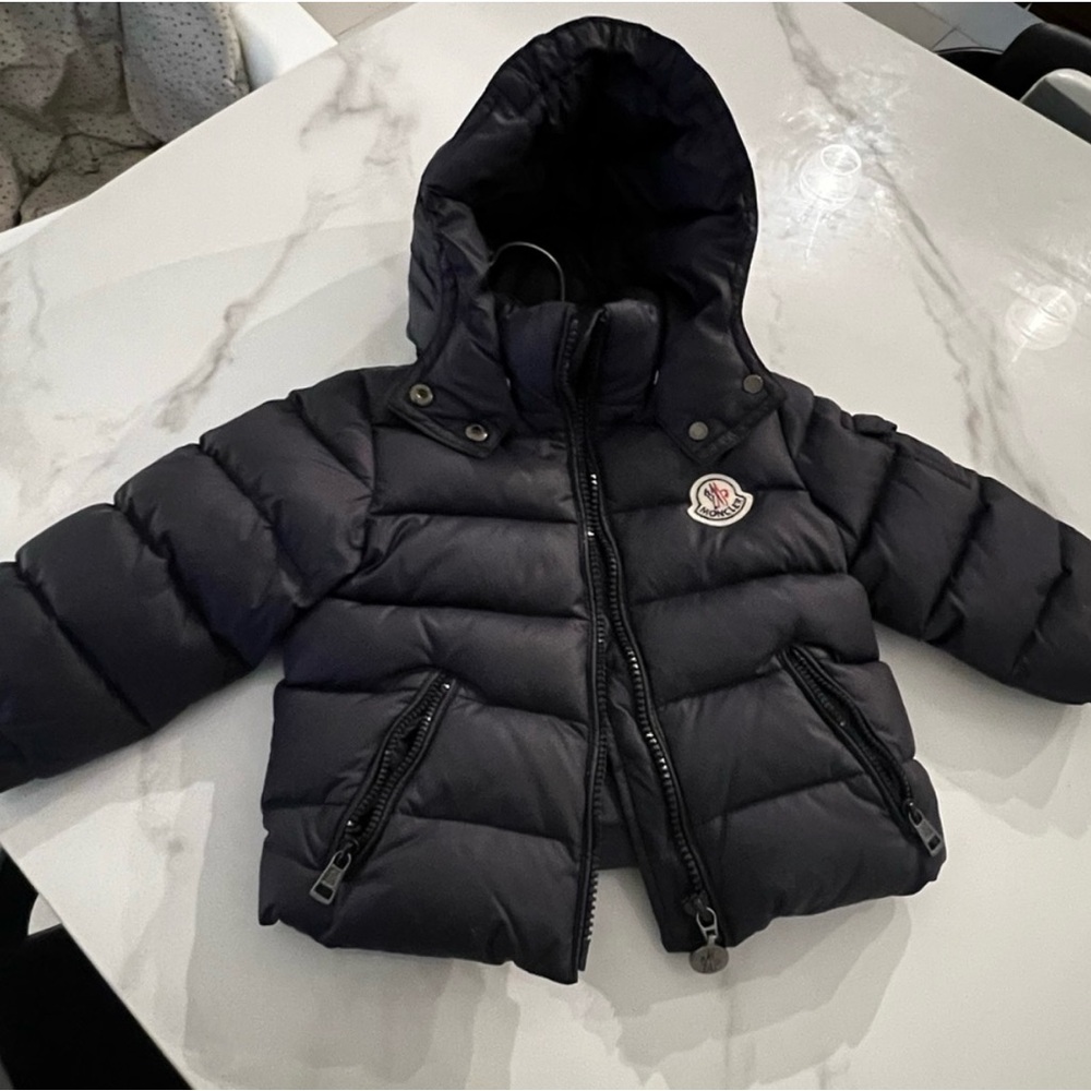 Moncler Black Jacket with Comic Strip Lining